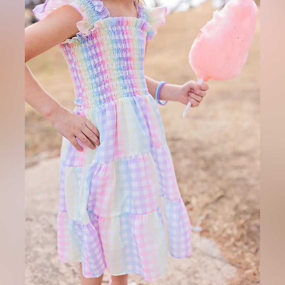 Smocked sweets rainbow smocked dress
